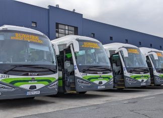 Mobility ADO incorpora cinco autobuses híbridos de Scania a las líneas de Bizkaibus